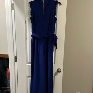Elegant Blue Sleeveless Jumpsuit